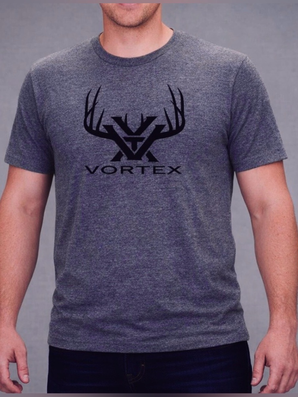 Vortex OPTICS Men's Full-Tine T-Shirt Charcoal Heather Gray XL